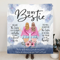 Personalized Best Friend Quilt/Fleece Throw Blanket - Gift Idea For Besties - To My Bestie You Are The Sister I Got To Choose