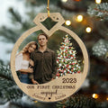 Personalized Couple Christmas Acrylic Ornament - Christmas Gift Idea for Couple - Our First Christmas Engaged