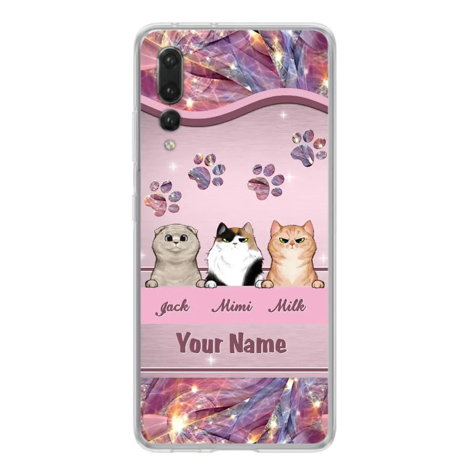 Custom Personalized Cat Phone Case For Oppo/Xiaomi/Huawei - Gift Idea For Cat Lovers- Up to 3 Cats