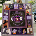 Personalized Witch Quilt/Fleece Blanket/Pillow Cover - Halloween Gift Idea For Witch Lovers - She Trained A Witch