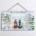 Personalized Memorial Rectangle Door Sign - Up to 4 People & 2 Pets - As I Sit In Heaven