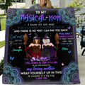 Personalized Witch Quilt/Fleece Throw Blanket/Pillow Cover - Halloween Gift Idea For Witch Lovers - To Magical Mom