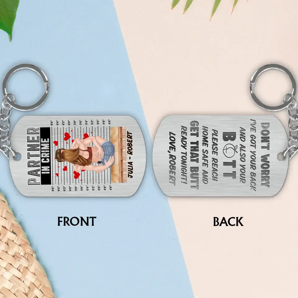 Personalized Couple Aluminum Keychain - 
 Gift Idea For Couple/Him/Her/Valentine's Day - Don't Worry I've Got Your Back