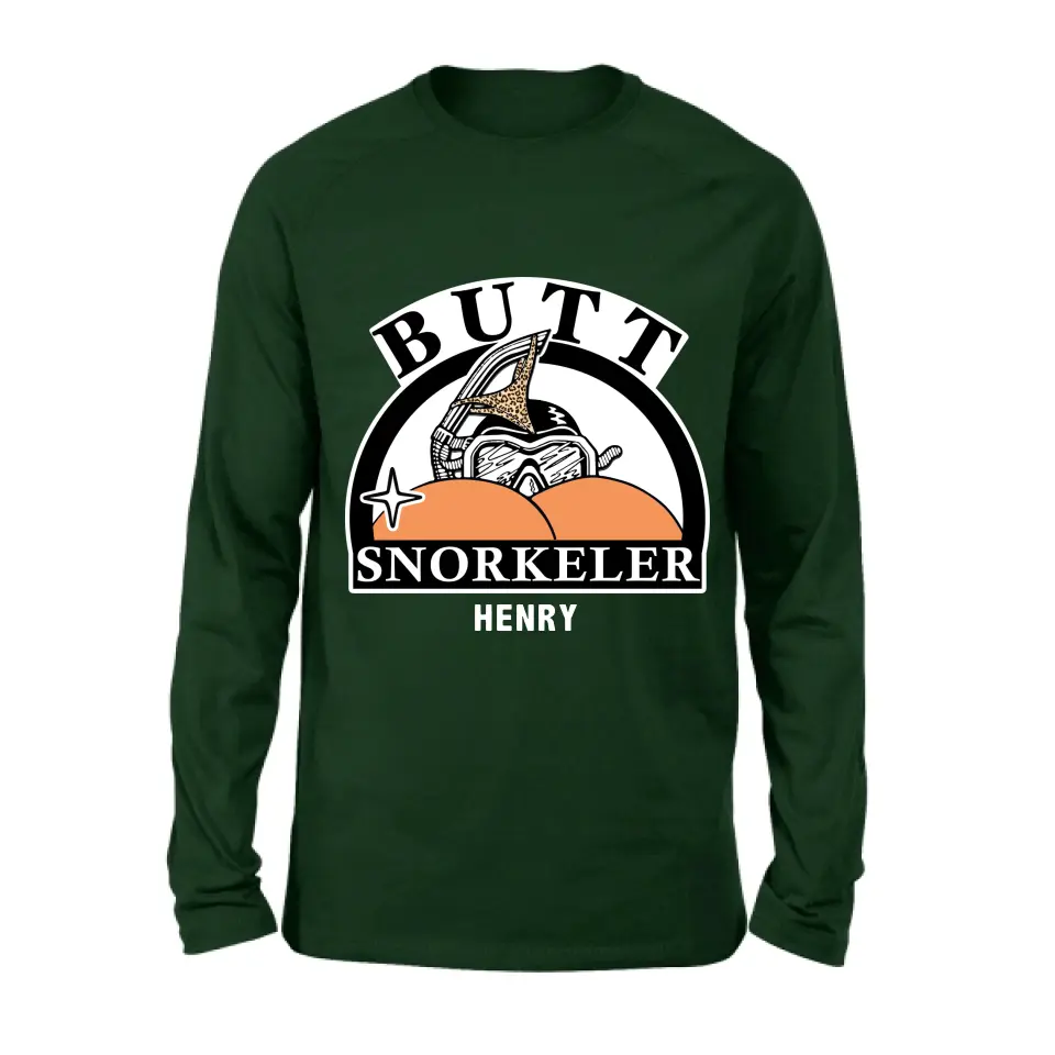 Personalized Butt Snorkeler T-Shirt/Long Sleeve/Sweatshirt/Hoodie - Funny Gift Idea For Couple/Him/Her