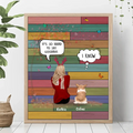 Personalized Pet Mom Poster - Woman With Up to 4 Pets - Best Gift For Cat/Dog Lover - It's So Hard To Say Goodbye