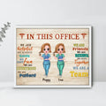 Personalized Nurse Friend Poster - Up to 7 Nurses - Gift For Nurses/Physical Therapists/Friends -  In This Office We Are A Team
