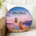 Personalized Dog Mom Round Pillow - Up to 6 Dogs - Gift Idea For Dog Lover - Rockin' The Dog Mom Life