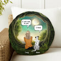 Personalized Dog/Cat Memorial Round Pillow - Couple/Man/Woman Up to 5 Pets - Best Gift For Dog/Cat Lover - I Still Talk To You