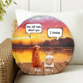 Personalized Pet Memorial Round Pillow - Up to 5 Pets - Memorial Gift Idea For Dog/Cat Lover