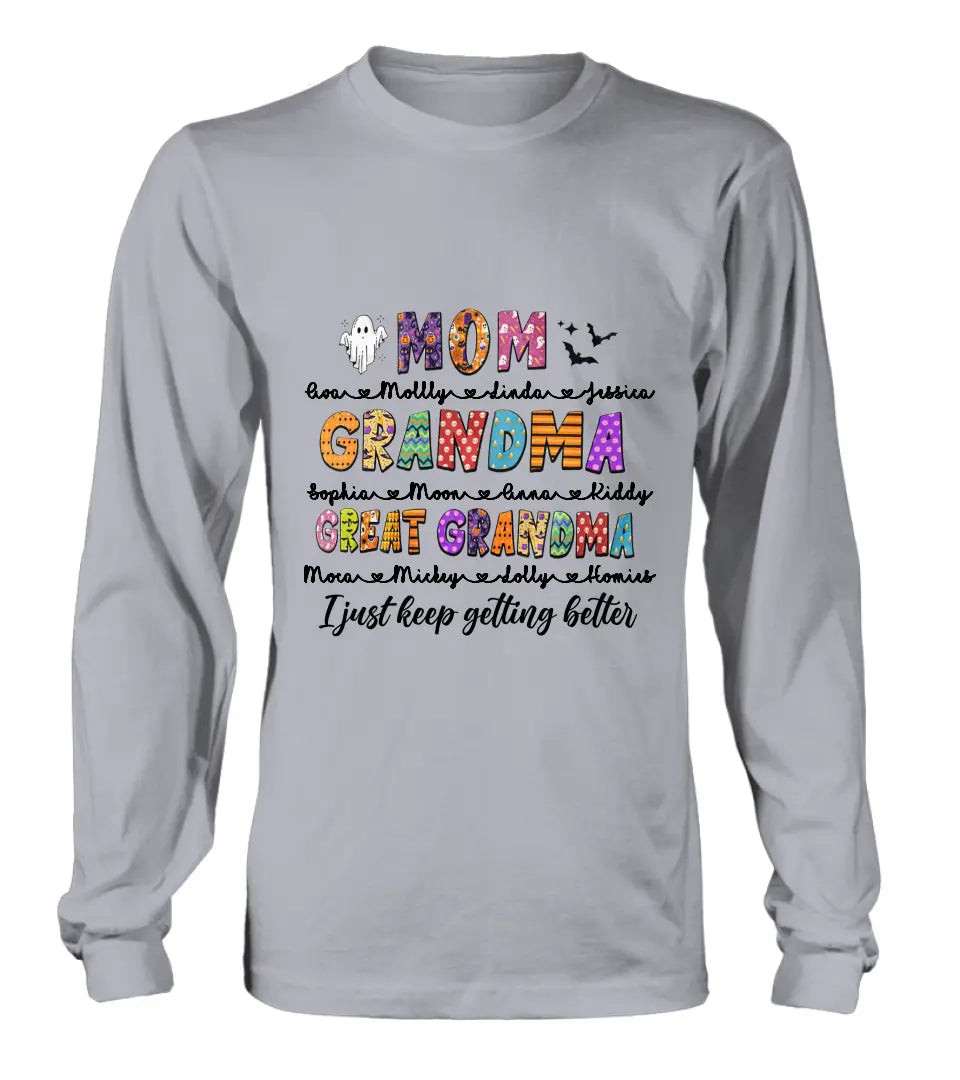 Personalized Halloween Shirt/Hoodie - Gift Idea For Halloween - Up to 15 Kids - Great Grandma
