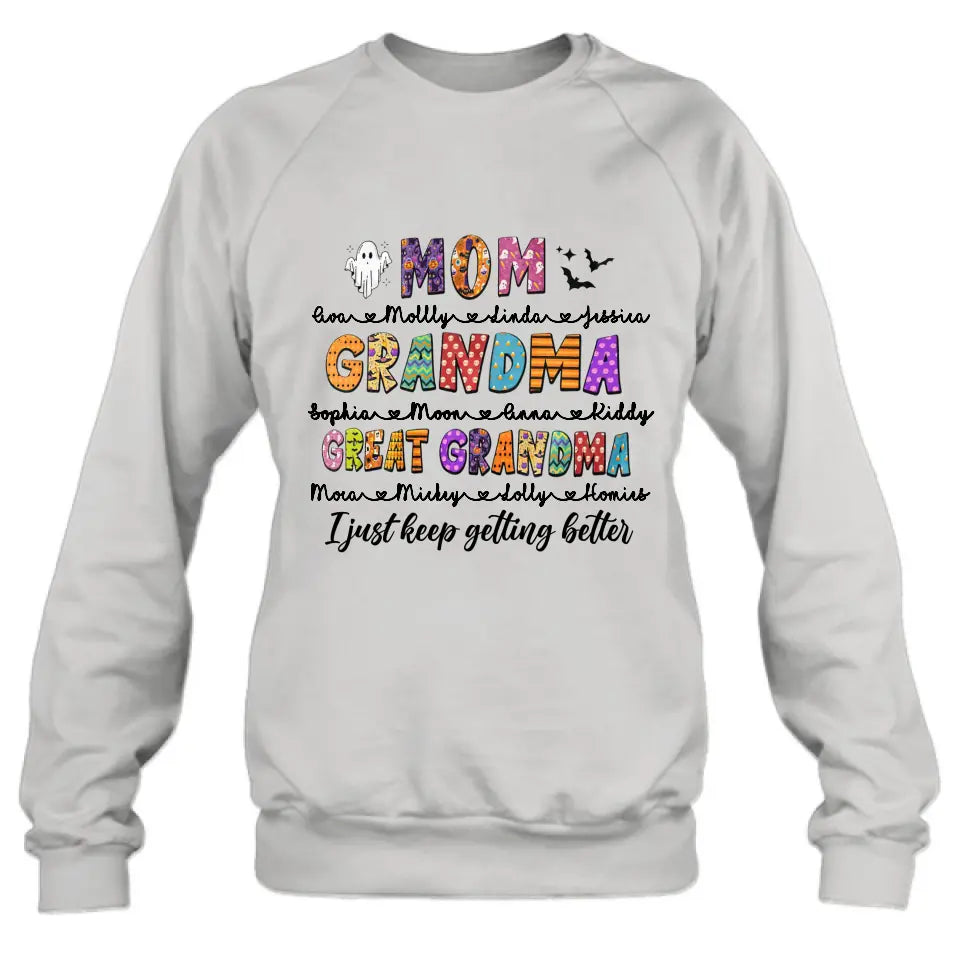 Personalized Halloween Shirt/Hoodie - Gift Idea For Halloween - Up to 15 Kids - Great Grandma