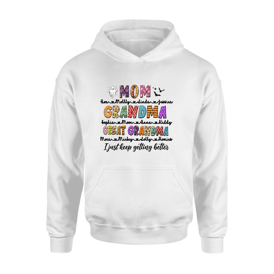 Personalized Halloween Shirt/Hoodie - Gift Idea For Halloween - Up to 15 Kids - Great Grandma