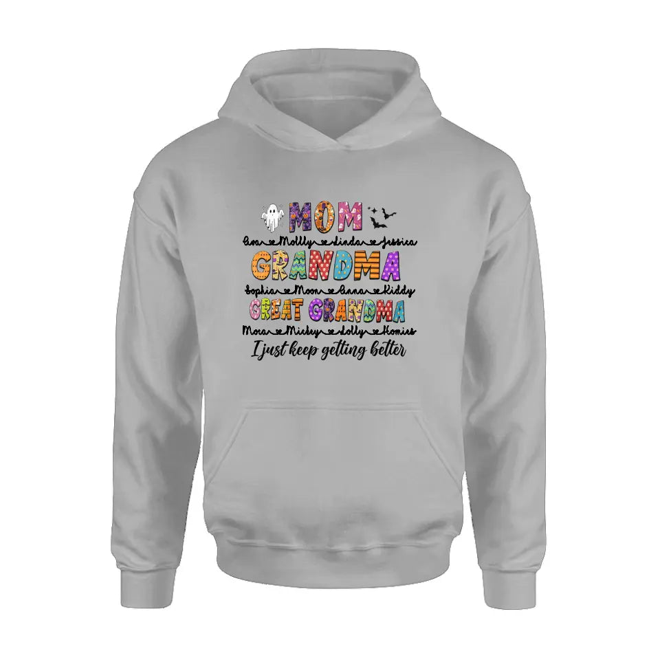 Personalized Halloween Shirt/Hoodie - Gift Idea For Halloween - Up to 15 Kids - Great Grandma