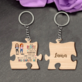 Personalized Bestie Wooden Keychain - Gift Idea For Best Friends - I Found My Missing Piece