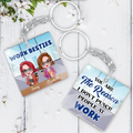 Personalized Work Besties Acrylic Keychain - Up to 4 Besties - Gifts Idea for Besties/Colleagues - You Are The Reason I Don't Punch People At Work