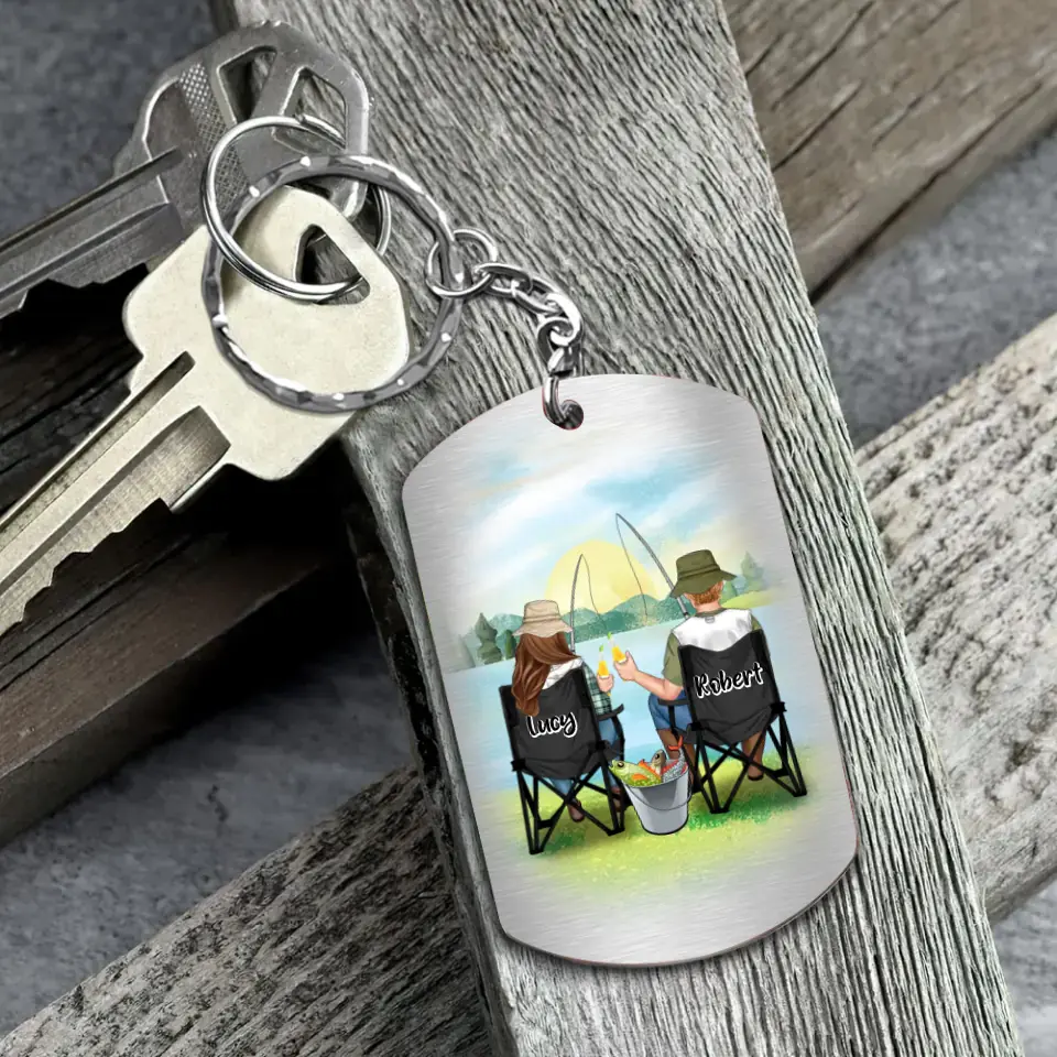Personalized Fishing Couple Aluminum Keychain - Gift Idea For Couple/Fishing Lovers - You Are The Greatest Catch Of My Life