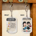 Personalized Couple Aluminum Keychain - Gift Idea for Couple/Him/Her - Unleash All My Love Right On You