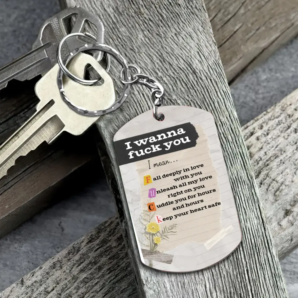 Personalized Couple Aluminum Keychain - Gift Idea for Couple/Him/Her - Unleash All My Love Right On You
