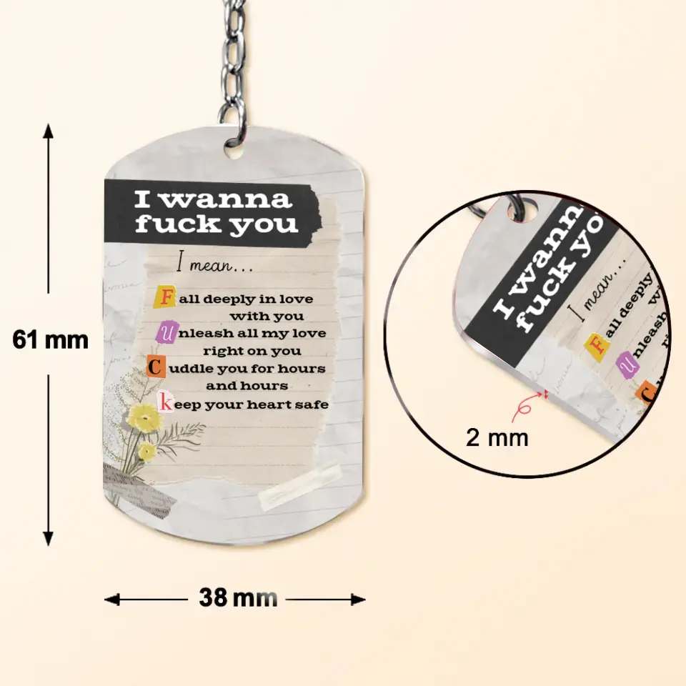 Personalized Couple Aluminum Keychain - Gift Idea for Couple/Him/Her - Unleash All My Love Right On You
