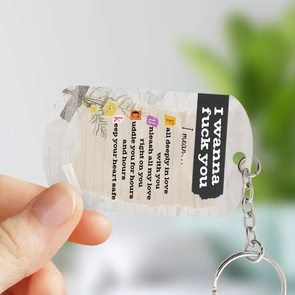 Personalized Couple Aluminum Keychain - Gift Idea for Couple/Him/Her - Unleash All My Love Right On You