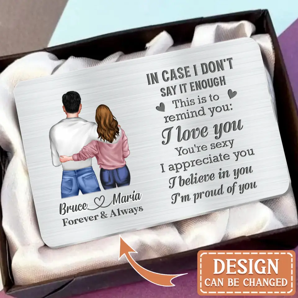 Personalized Couple Wallet Insert Card - Gift Idea For Couple/Him/Her - I Believe In You I'm Proud Of You