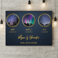 Personalized Couple Star Map Canvas - Gift Idea For Couple - Our Love Story