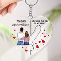 Personalized Couple Acrylic Keychain - Upload Photo - Gift Idea For Couple/Him/Her/Valentine's Day - Forever You Hold The Key To My Heart