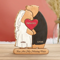 Personalized Bear Couple Wooden Puzzle - Gift Idea For Couple/Him/Her/Valentine's Day - You Are My Missing Piece