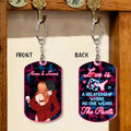 Personalized Couple Aluminum Keychain - 
Valentine's Day Gift Idea For Couple/Him/Her - Love Is A Relationship Where No One Wears The Pants