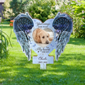 Personalized Memorial Pet Garden Stake - Upload Photo - Memorial Gift Idea For Pet Lover - Your Wings Were Ready But My Heart Was Not