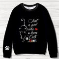 Personalized Just A Girl Who Loves Cats Sweater - Up to 10 Cats - Gift Idea For Cat Lover