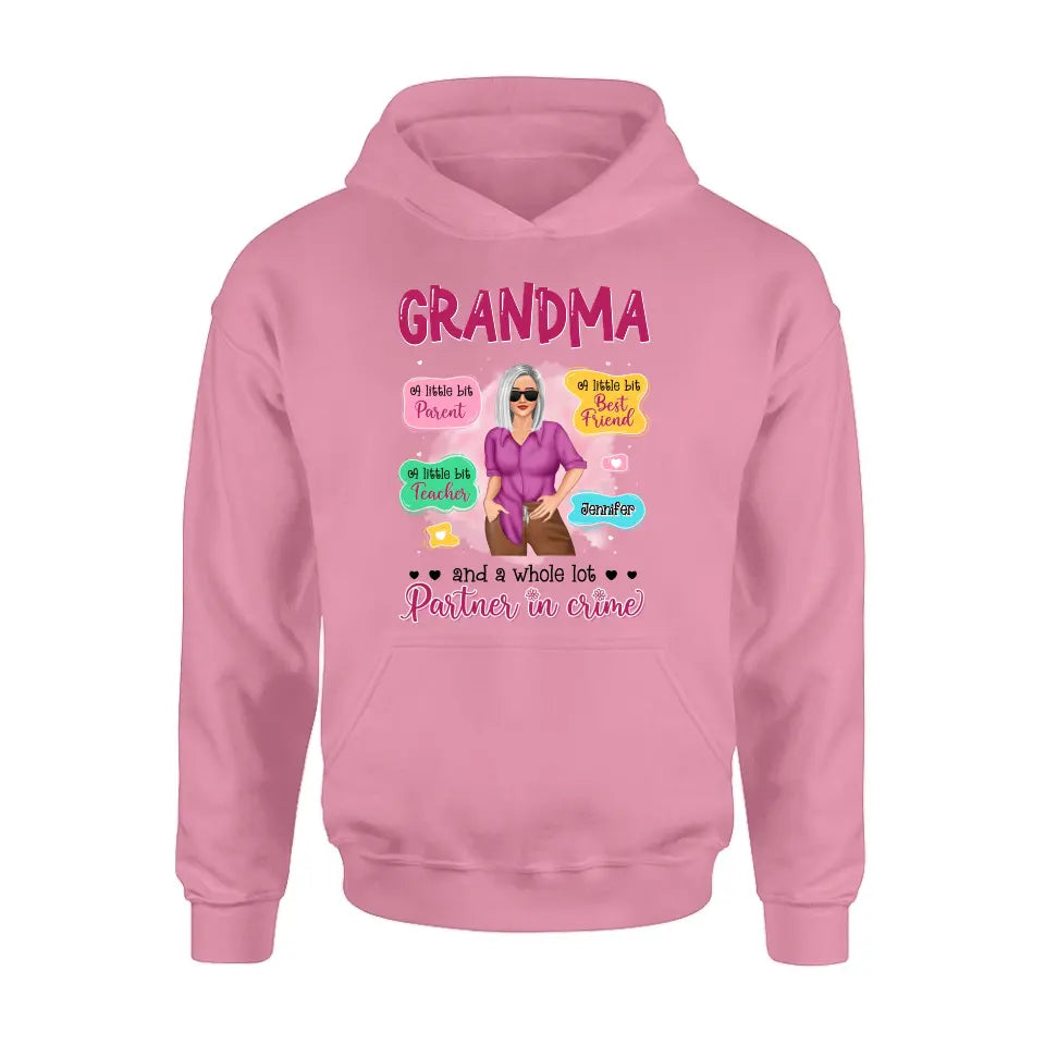 Personalized Grandma Mom Shirt - Mother's Day Gift Idea for Mom/Grandma - Partner In Crime