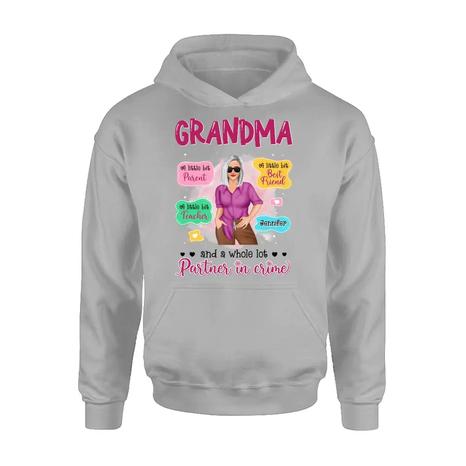 Personalized Grandma Mom Shirt - Mother's Day Gift Idea for Mom/Grandma - Partner In Crime