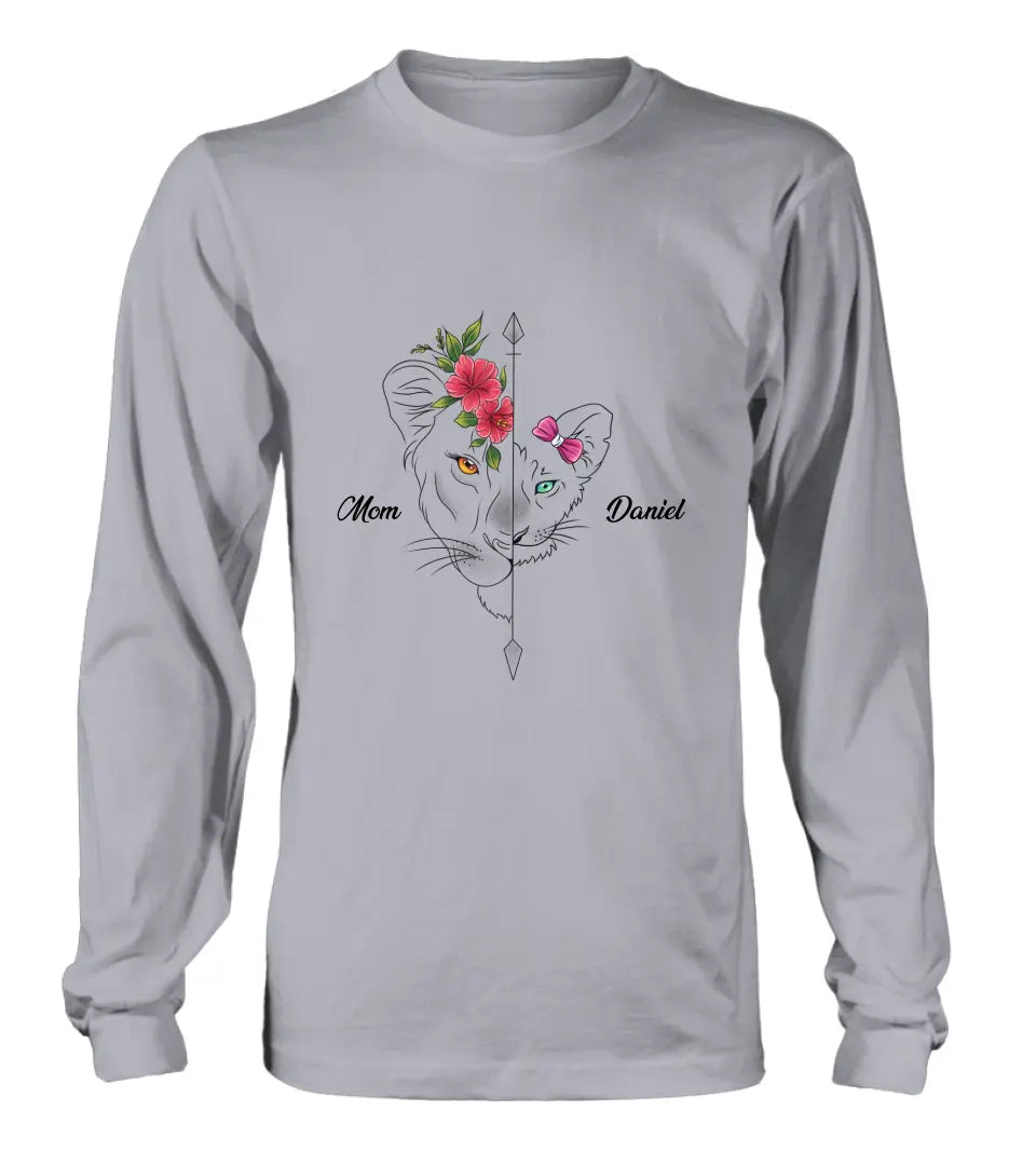 Personalized Lion Mom Shirt - Up to 5 Kids - Mother's Day Gift Idea for Mom/Grandma