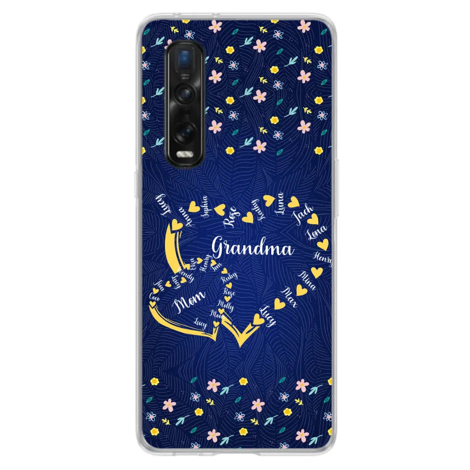 Personalized Grandma Mom Phone Case - Gift Idea For Mother's Day - Up to 12 Kids - Case For Oppo/Xiaomi/Huawei