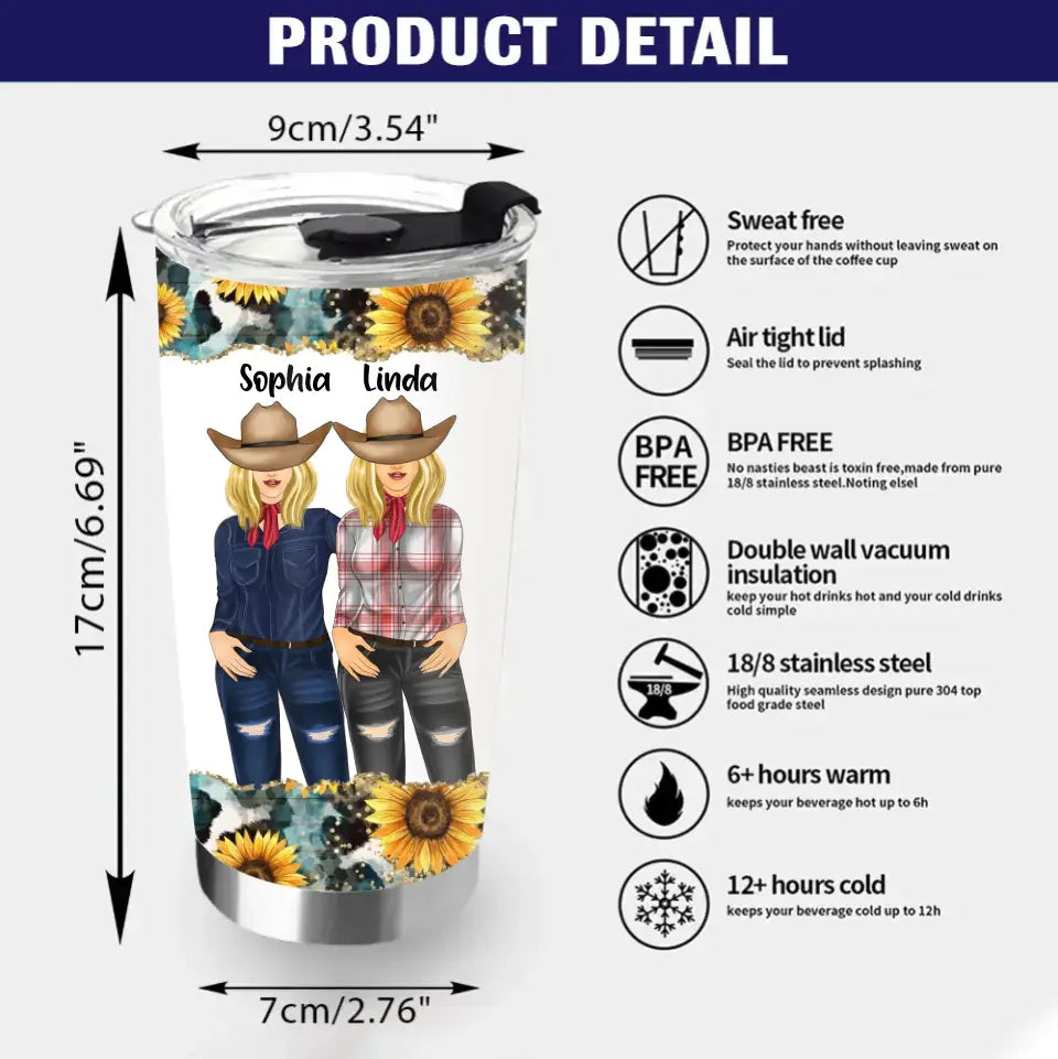 Personalized Mom & Daughter Horse Tumbler - Gift Idea For Horse Lover/Mother's Day - Behind Every Crazy Daughter