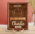 Personalized Memorial Dog Ears 2 Layered Wooden Art - Memorial Gift Idea For Dog Lover