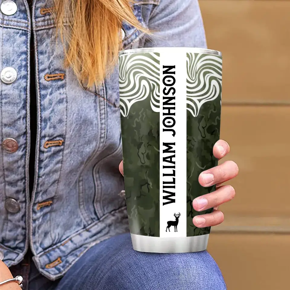 Personalized Deer Hunting Tumbler - Gift For Hunting Lover/Birthday Gift - Keep Calm And Aim For The Chest