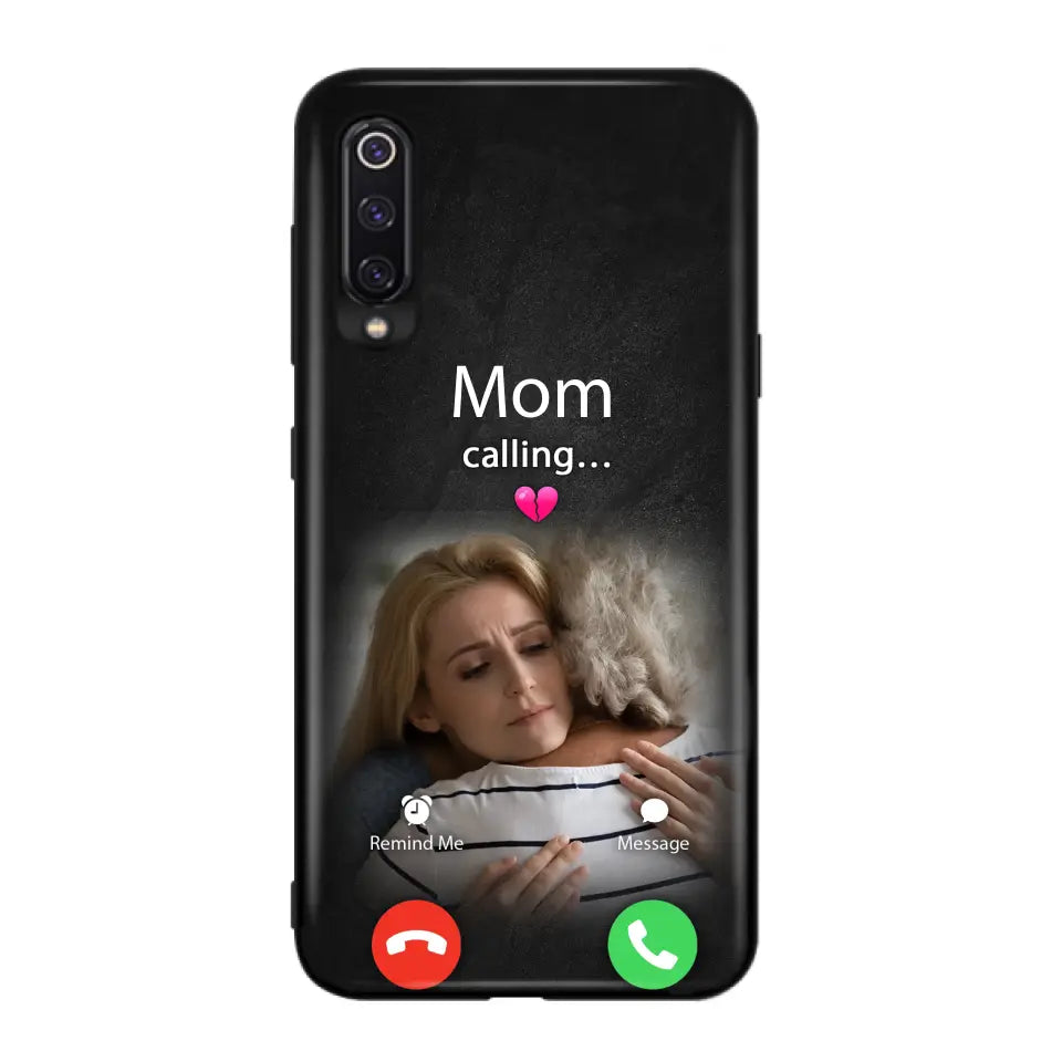 Custom Personalized Memorial Mom Phone Case - Upload Photo - Memorial Gift Idea For Mom/ Dad - Mom Calling - Case For Oppo/ Xiaomi/ Huawei