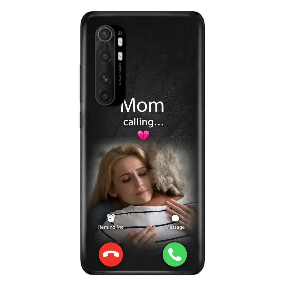 Custom Personalized Memorial Mom Phone Case - Upload Photo - Memorial Gift Idea For Mom/ Dad - Mom Calling - Case For Oppo/ Xiaomi/ Huawei