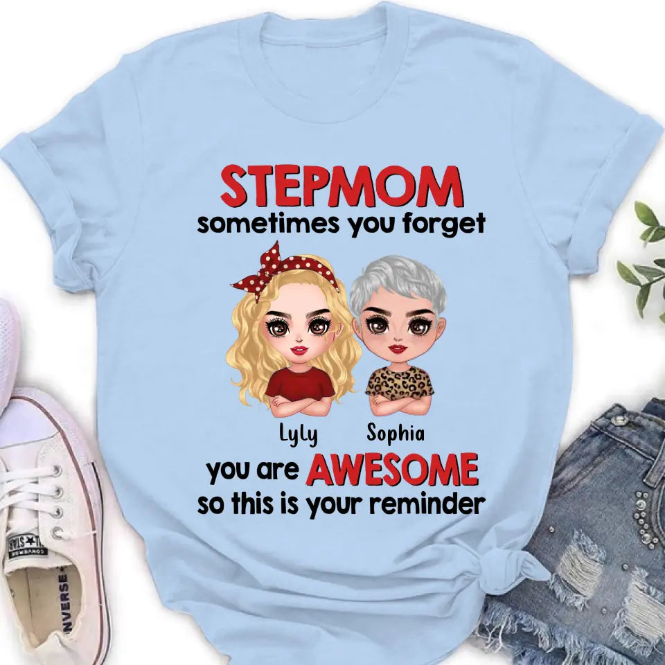 Personalized Mom & Daughter Shirt/Hoodie - Mother's Day Gift Idea To Stepmom