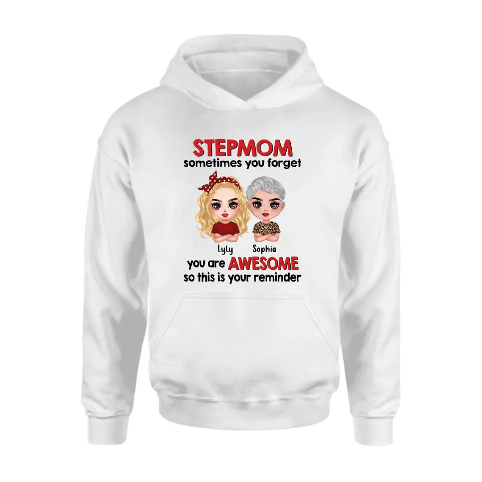 Personalized Mom & Daughter Shirt/Hoodie - Mother's Day Gift Idea To Stepmom