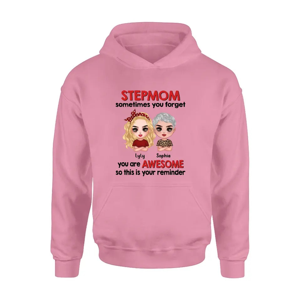 Personalized Mom & Daughter Shirt/Hoodie - Mother's Day Gift Idea To Stepmom