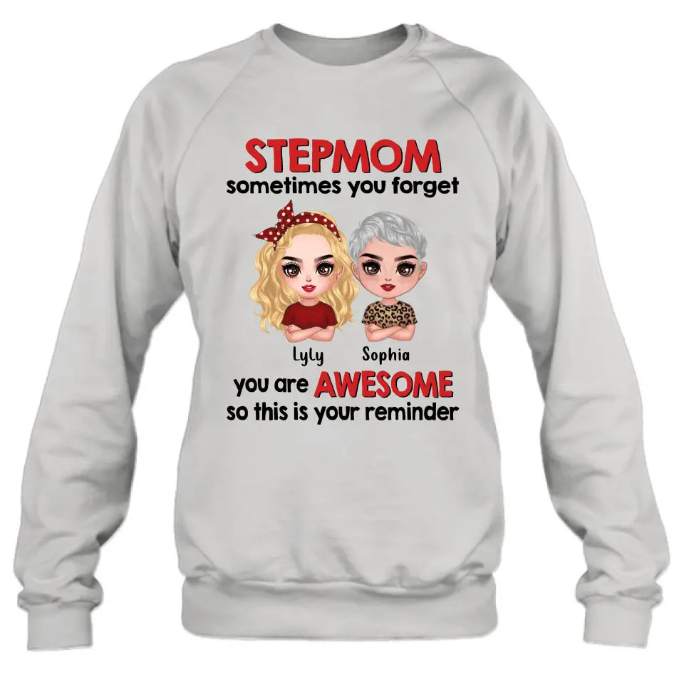 Personalized Mom & Daughter Shirt/Hoodie - Mother's Day Gift Idea To Stepmom