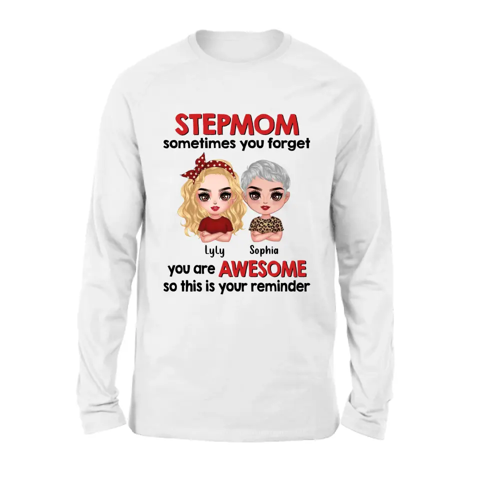 Personalized Mom & Daughter Shirt/Hoodie - Mother's Day Gift Idea To Stepmom