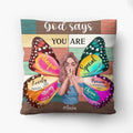 Personalized Prayer Pillow Cover - Inspiration Religious Gifts Idea - God Says You Are Special Ephesians