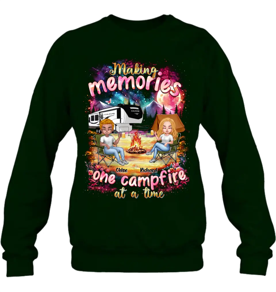 Personalized Camping Shirt/Hoodie - Camping Lovers Gift Idea - Making Memories One Campfire At A Time