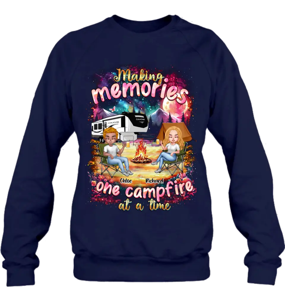 Personalized Camping Shirt/Hoodie - Camping Lovers Gift Idea - Making Memories One Campfire At A Time