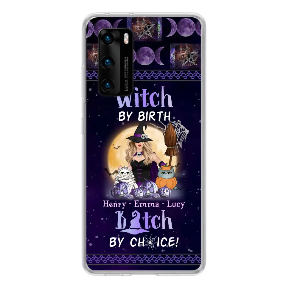 Custom Personalized Pet Witch Phone Case - Halloween Gift For Dog/ Cat Lover - Witch By Birth Bitch By Choice - Case For Oppo/Xiaomi/Huawei