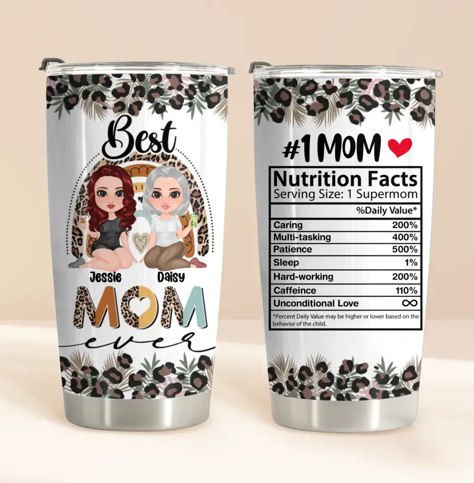 Personalized Mom Tumbler - Mom with up to 3 Children - Mother's Day Gift Idea - Best Mom Ever